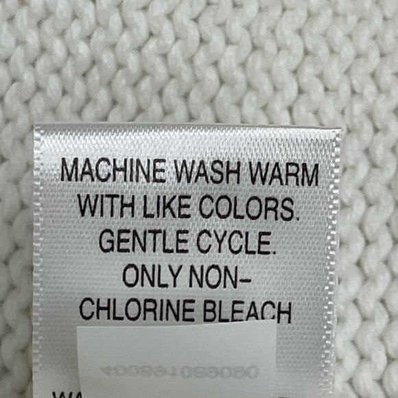 Croft & Barrow All Cotton White Full Zip Cardigan Size PM - Picture 8 of 10